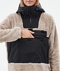 Lima W Fleece-hoodie Dame Sand/Black, Billede 8 af 8