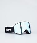 Scope Ski Goggles Black W/Black Moon Blue Mirror