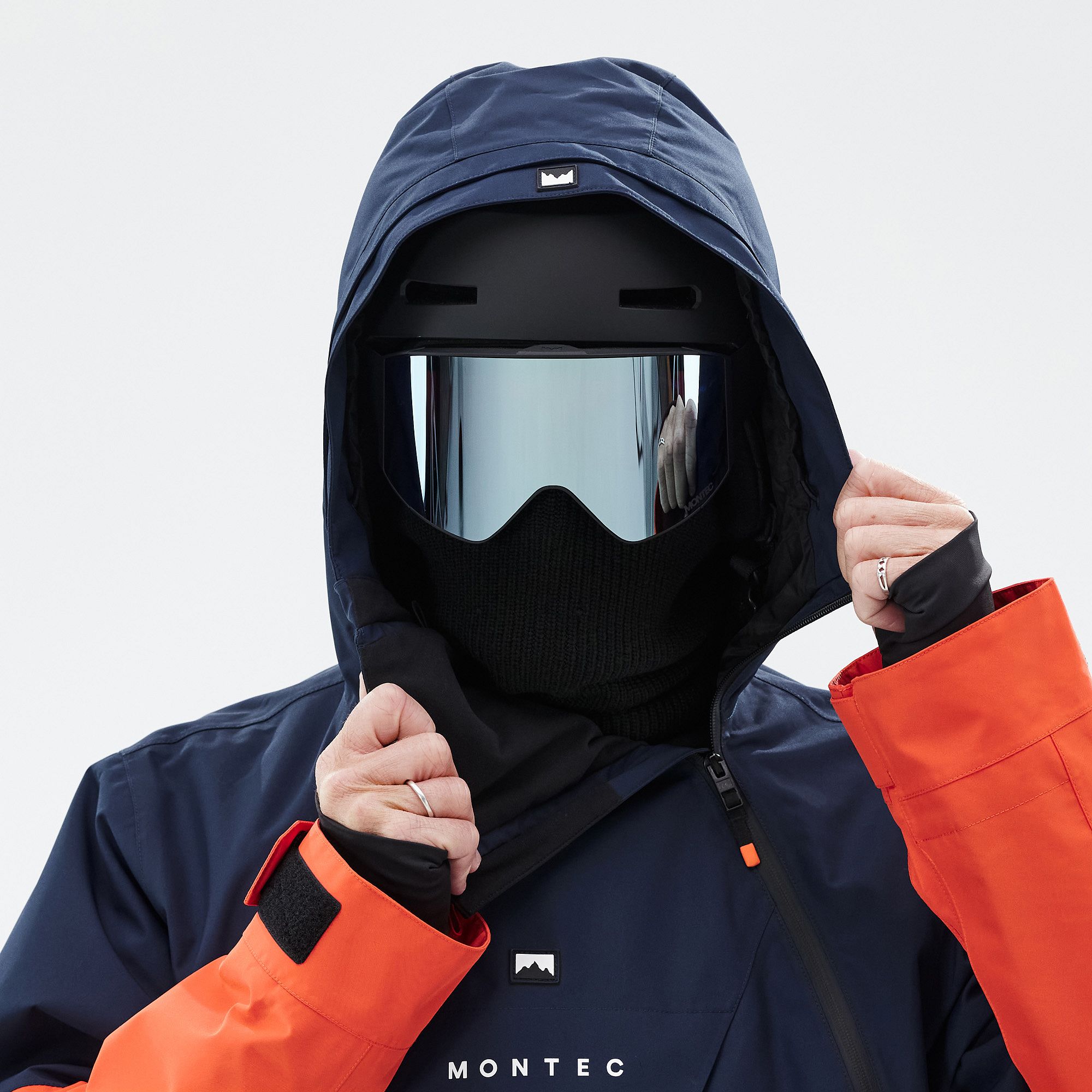 Montec Doom Ski Jacket Men Dark Blue/Black/Orange | Montecwear CA