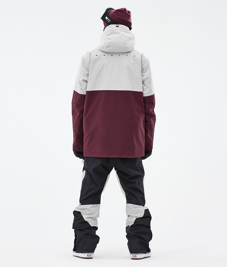 Doom Snowboardjacke Herren Light Grey/Black/Burgundy Renewed, Bild 5 von 11