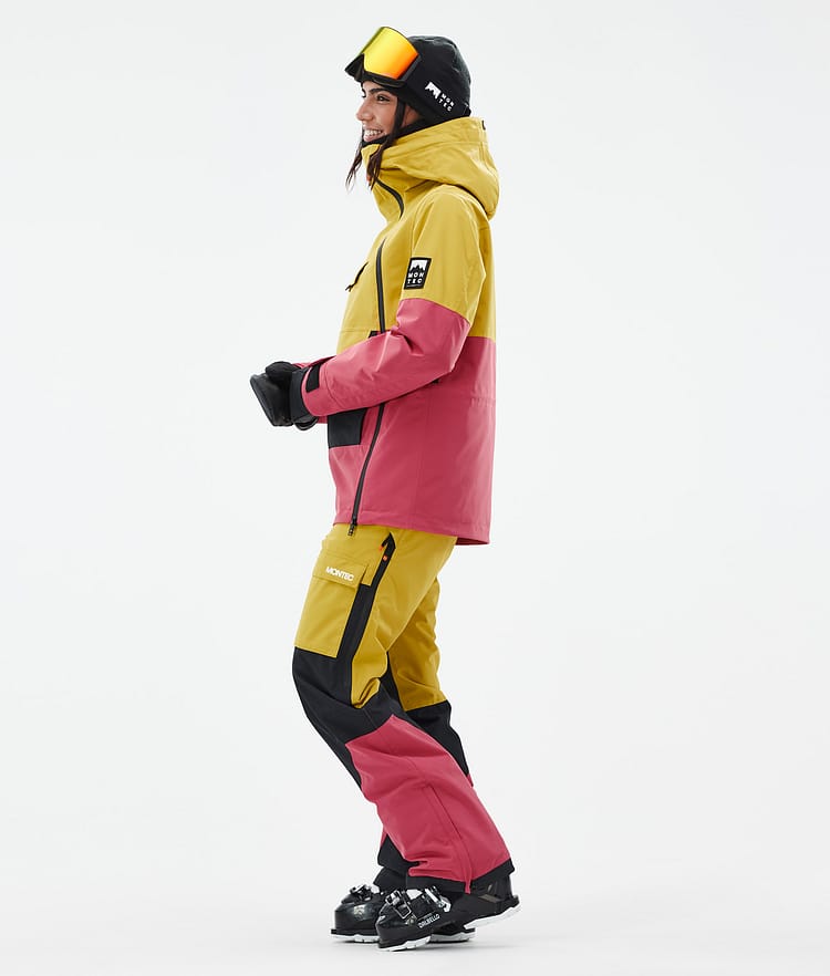 Doom W Ski Jacket Women Yellow/Black/Light Red, Image 3 of 10