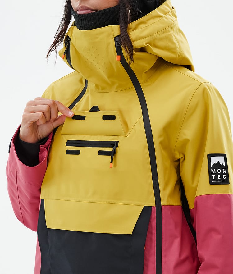 Doom W Ski Jacket Women Yellow/Black/Light Red, Image 9 of 10