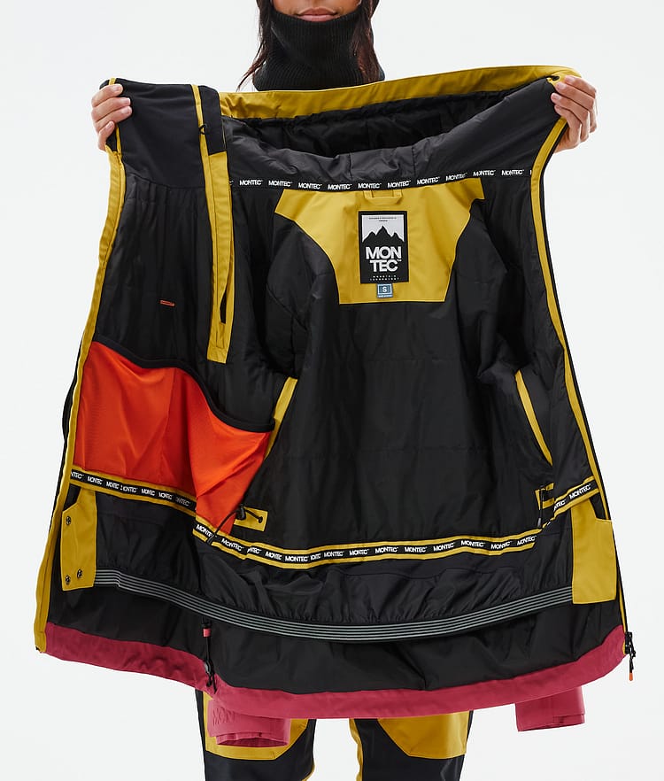 Doom W Ski Jacket Women Yellow/Black/Light Red, Image 10 of 10