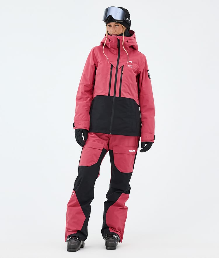 Fawk W Skibukse Dame Light Red/Black, Image 2 of 7