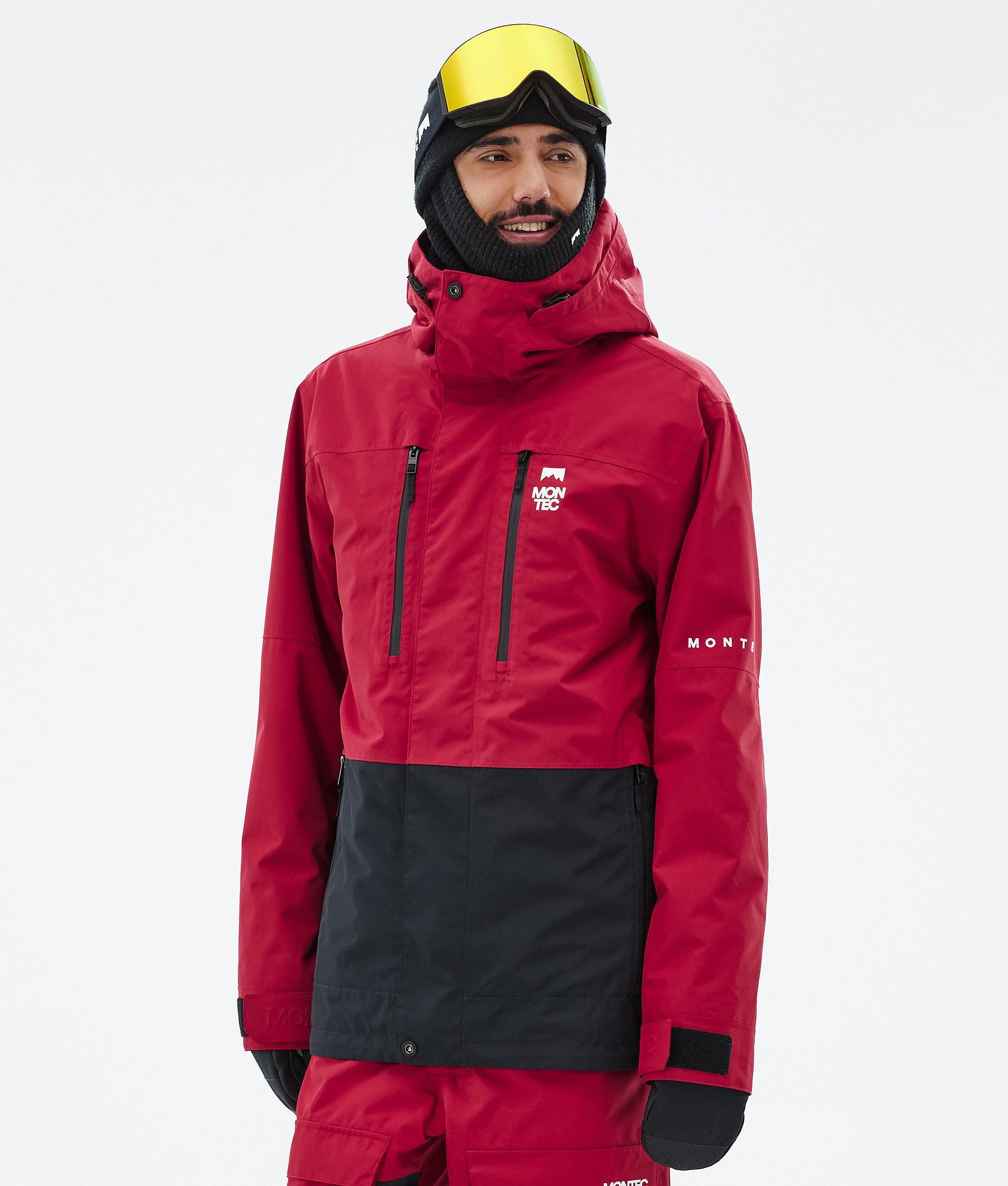 Montec Fawk Snowboard Jacket Men Deep Red/Black | Montecwear CA