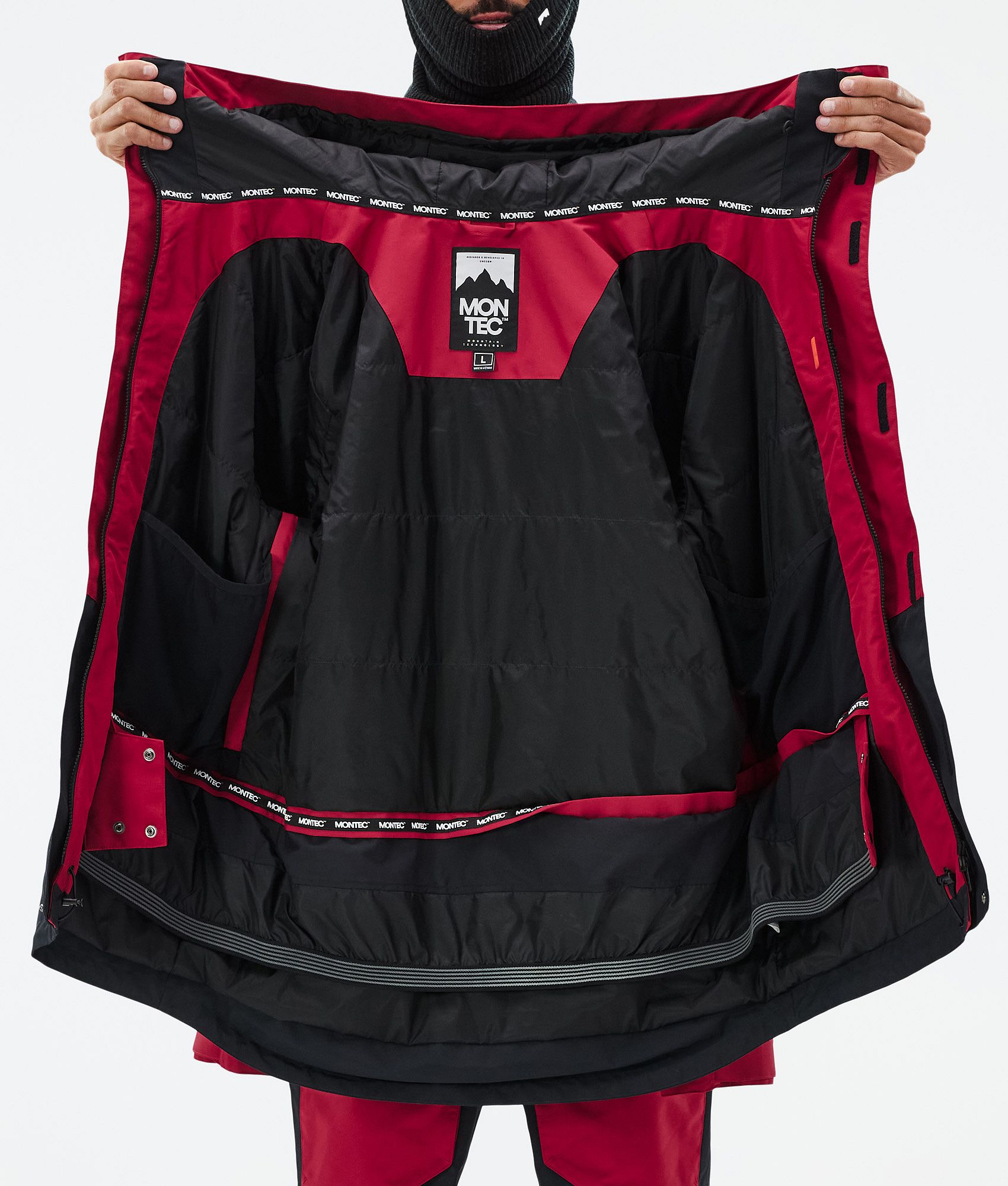 Montec Fawk Snowboard Jacket Men Deep Red/Black | Montecwear.com