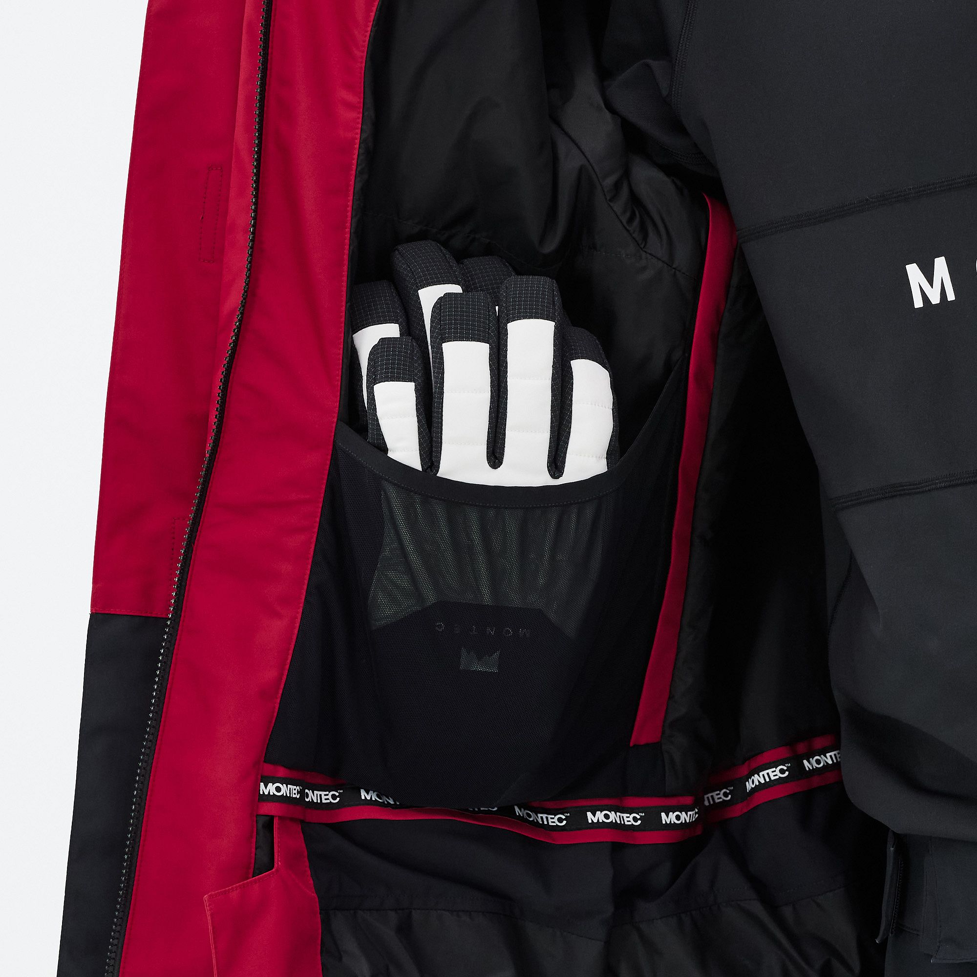 Montec Fawk Snowboard Jacket Men Deep Red/Black | Montecwear.com