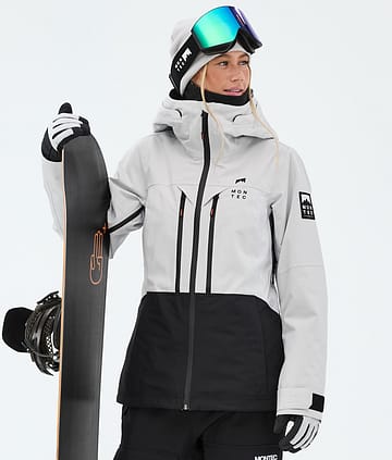 Moss W Snowboardjacka Kvinna Light Grey/Black