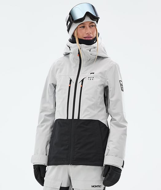 Moss W Snowboard Jacket Women Light Grey/Black
