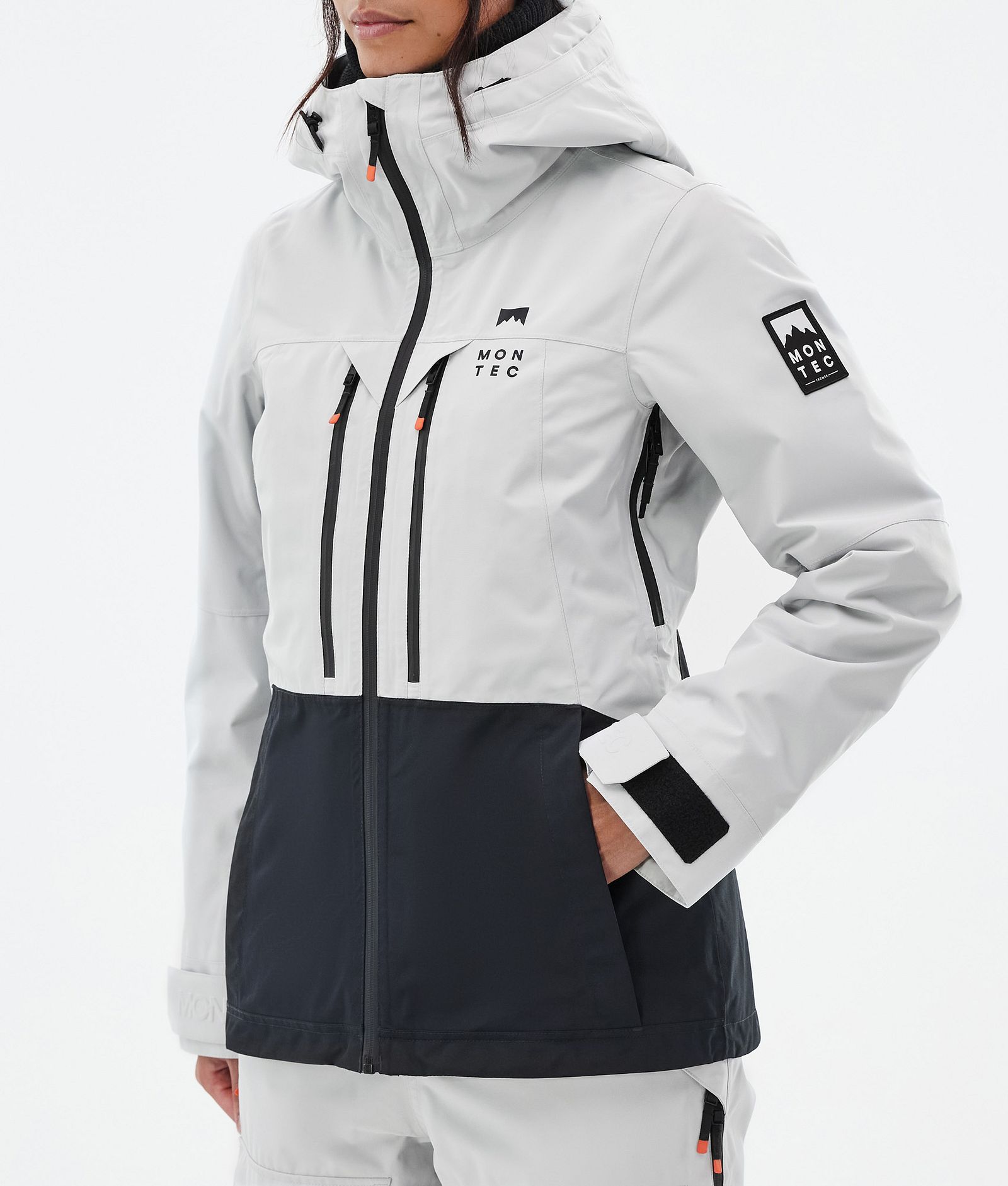 Moss W Ski Jacket Women Light Grey/Black, Image 7 of 9