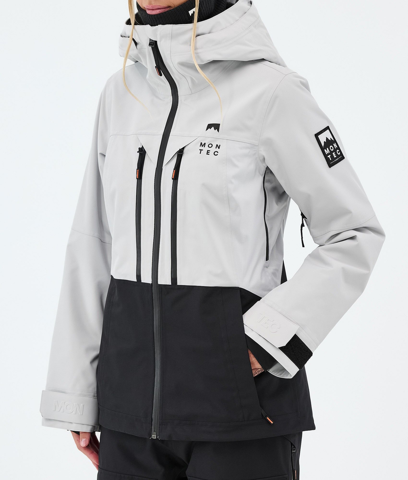 Montec Moss W Snowboard Jacket Women Light Grey/Black | Montecwear.com