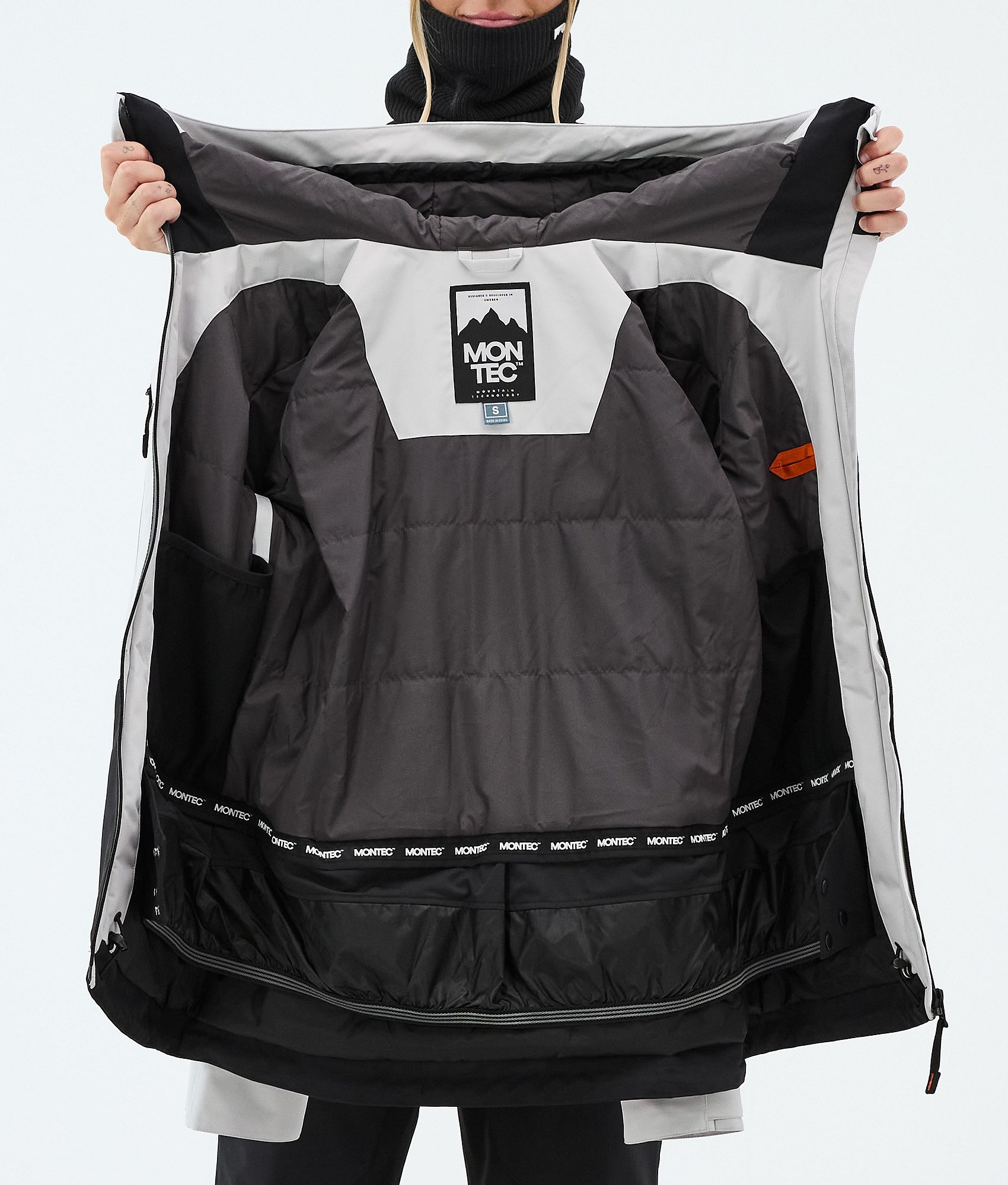 Montec Moss W Ski Jacket Women Light Grey/Black | Montecwear.com