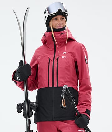 Moss W Skijacke Damen Light Red/Black