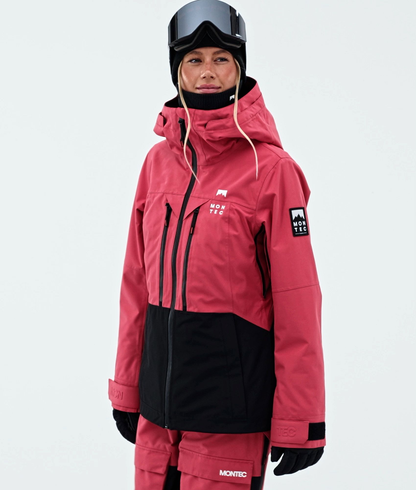 Montec Moss W Snowboard Jacket Women Light Red/Black | Montecwear.com