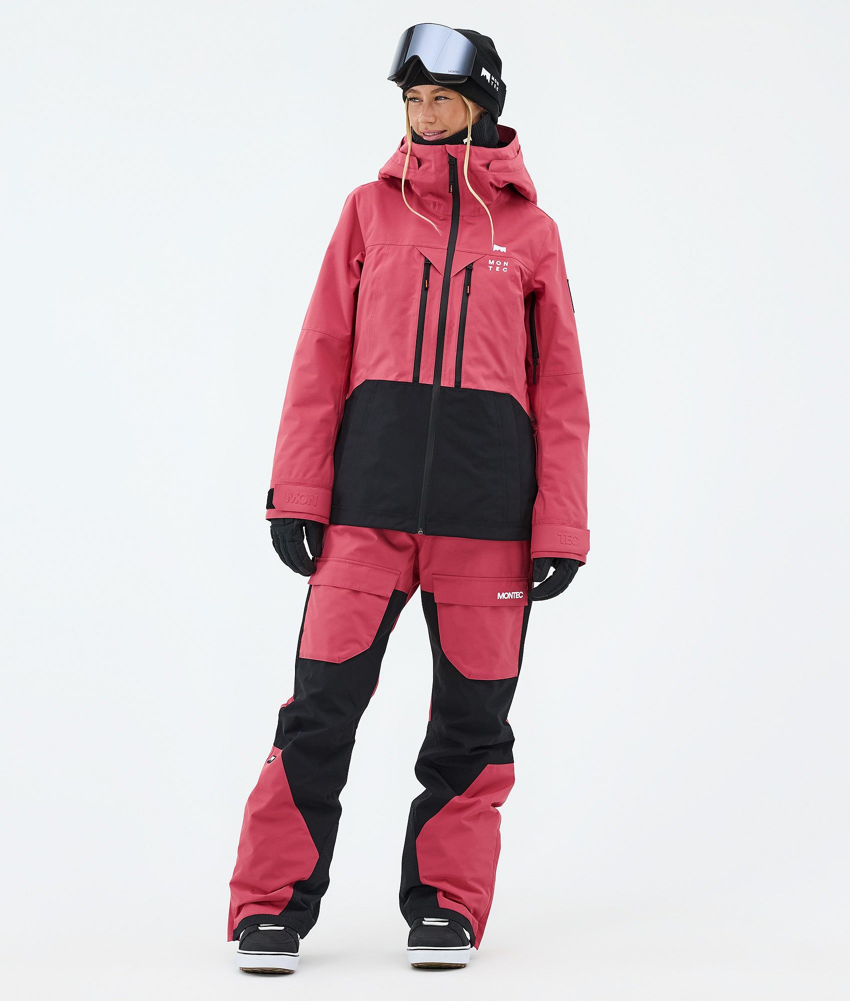 Montec Moss W Snowboard Jacket Women Light Red/Black | Montecwear.com