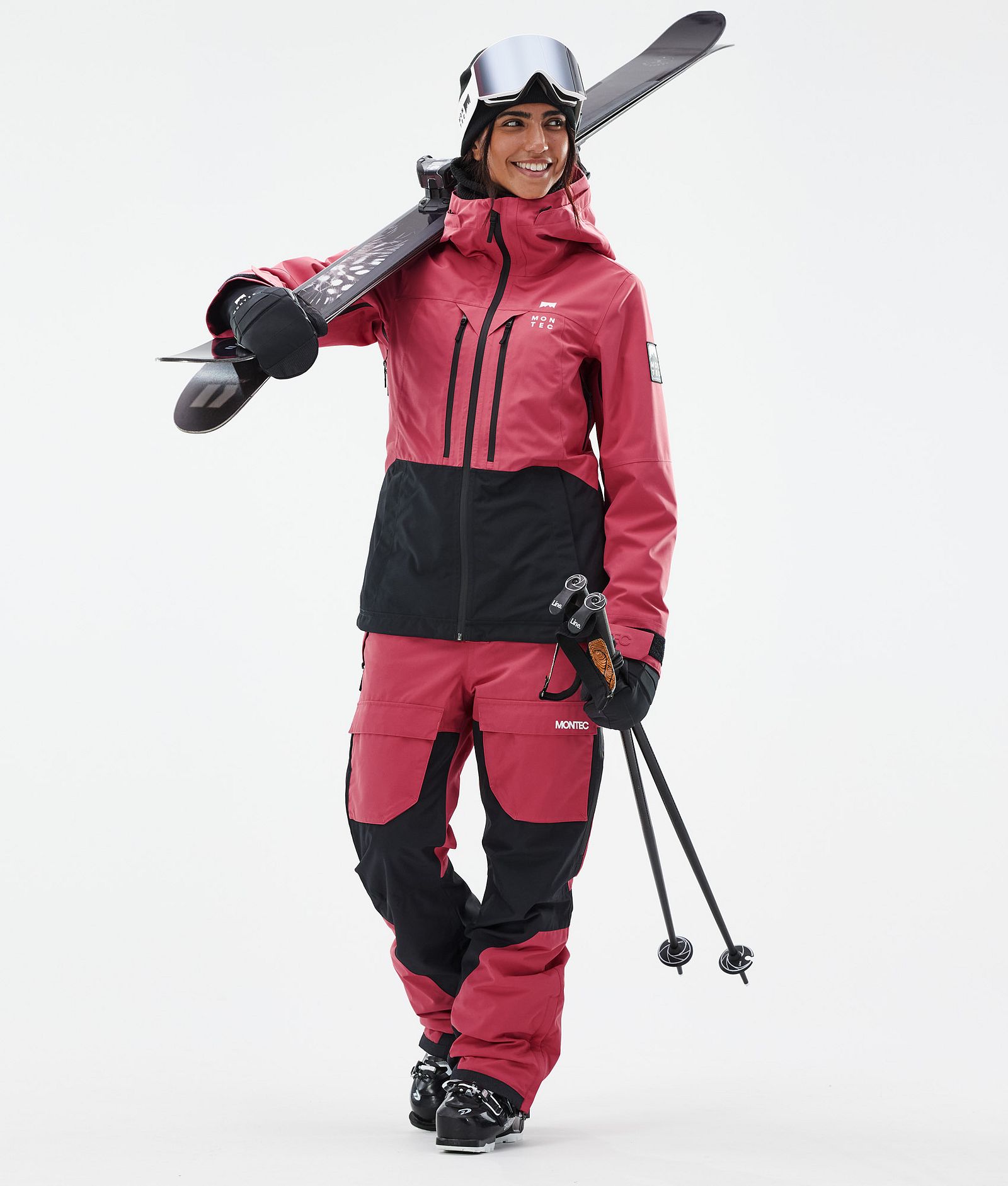 Moss W Skijacke Damen Light Red/Black, Bild 2 von 9
