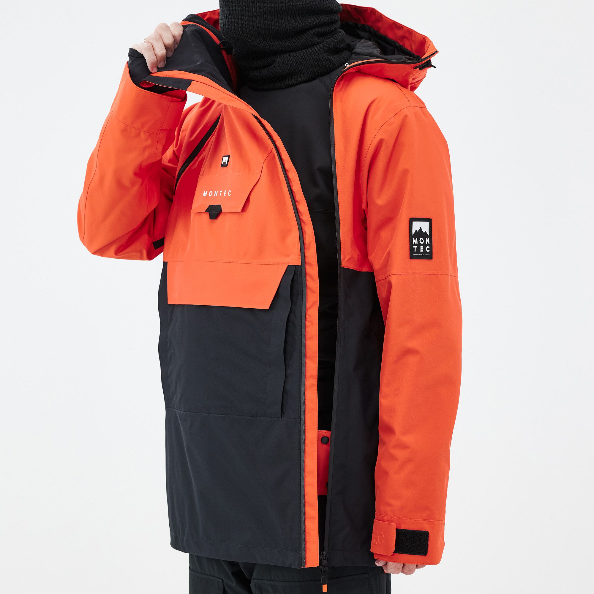 Montec Doom スノーボードジャケット メンズ Orange/Black - オレンジ