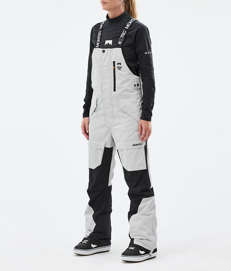 Fawk W Pantalon de Snowboard Femme Light Grey/Black Renewed, Image 1 sur 7