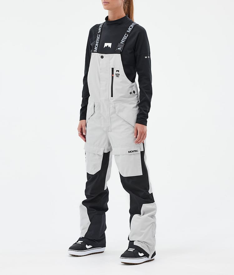 Fawk W Snowboard Bukser Dame Light Grey/Black, Billede 1 af 7