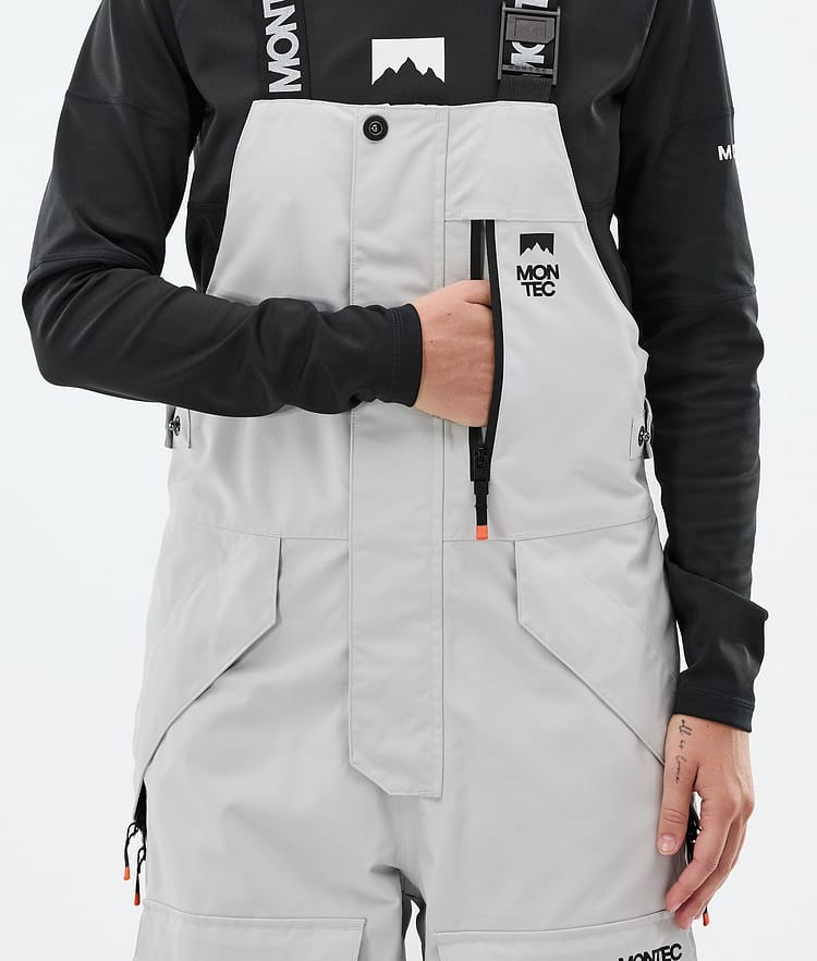 Fawk W Pantalon de Snowboard Femme Light Grey/Black Renewed, Image 6 sur 7