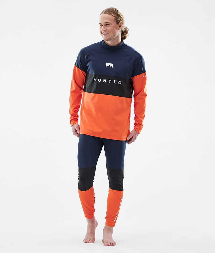 Alpha Maglia Termica Uomo Dark Blue/Black/Orange, Immagine 3 di 5