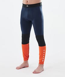 Montec Alpha ベースレイヤーパンツ メンズ Dark Blue/Black/Orange