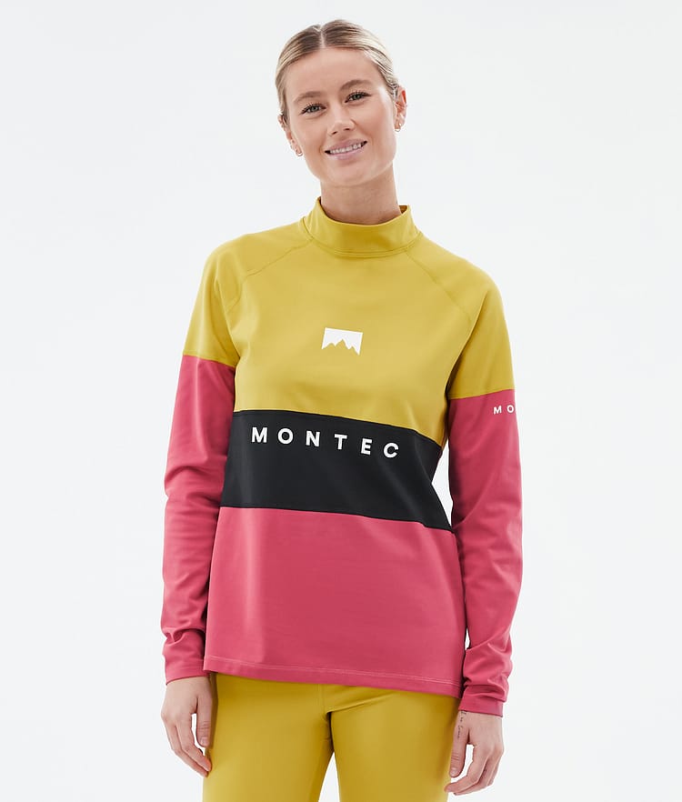 Alpha W Base Layer Top Women Yellow/Black/Light Red, Image 1 of 5