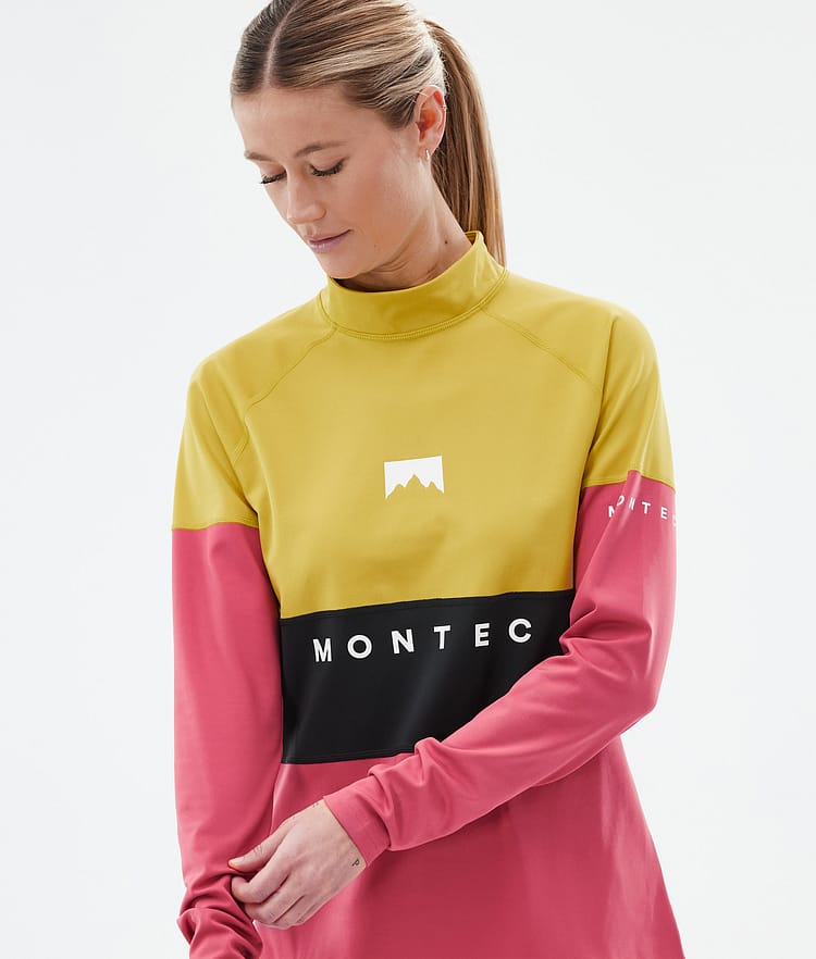 Alpha W Base Layer Top Women Yellow/Black/Light Red, Image 2 of 5