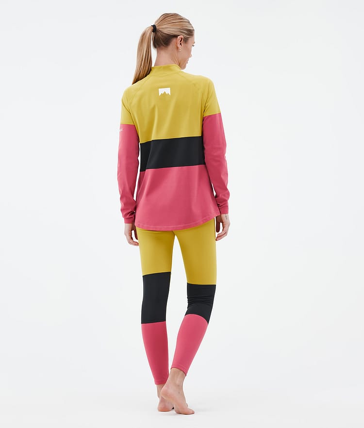 Alpha W Baselayer top Dame Yellow/Black/Light Red, Billede 4 af 5