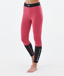 Montec Alpha W ベースレイヤーパンツ レディース Light Red/Black