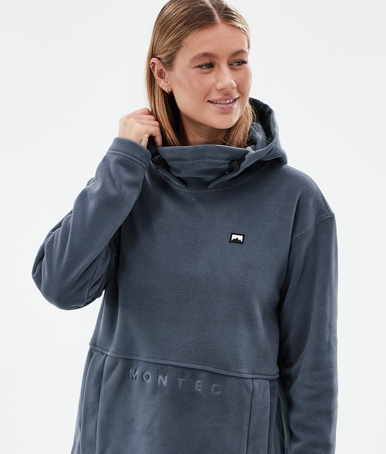 Delta W Fleece Hoodie Women Metal Blue, Image 2 of 7