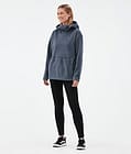 Delta W Fleece Hoodie Women Metal Blue, Image 3 of 7