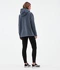 Delta W Fleece Hoodie Women Metal Blue, Image 4 of 7