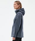 Delta W Fleece Hoodie Women Metal Blue, Image 5 of 7