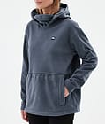 Delta W Fleece Hoodie Women Metal Blue, Image 7 of 7