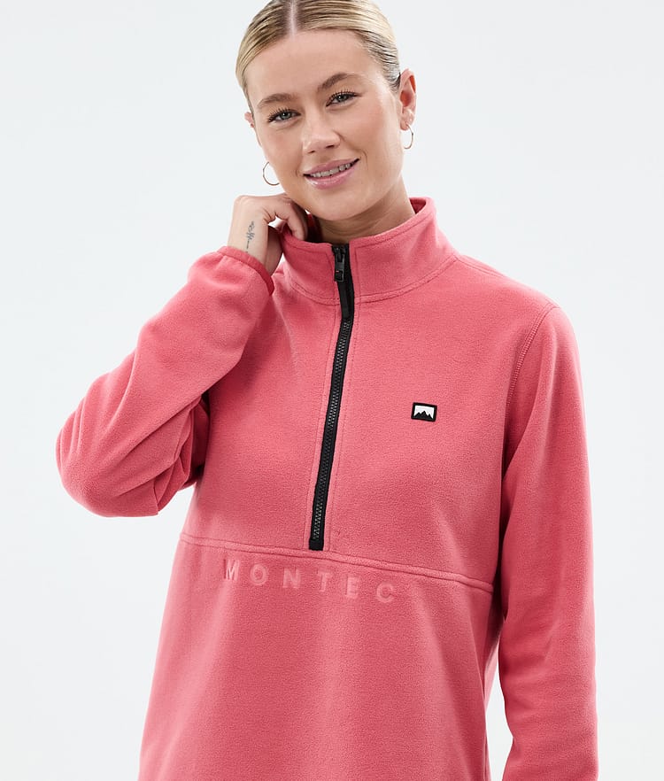 Echo W Fleecetrøje Dame Light Red, Billede 2 af 5