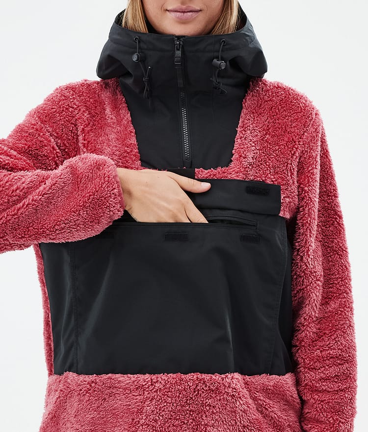 Lima W Fleece Hoodie Women Light Red/Black, Image 8 of 8