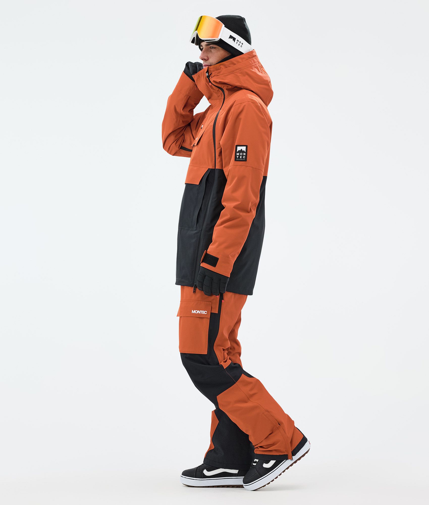 Montec Doom Snowboard Jacket Men Burned Orange/Black | Montecwear.com