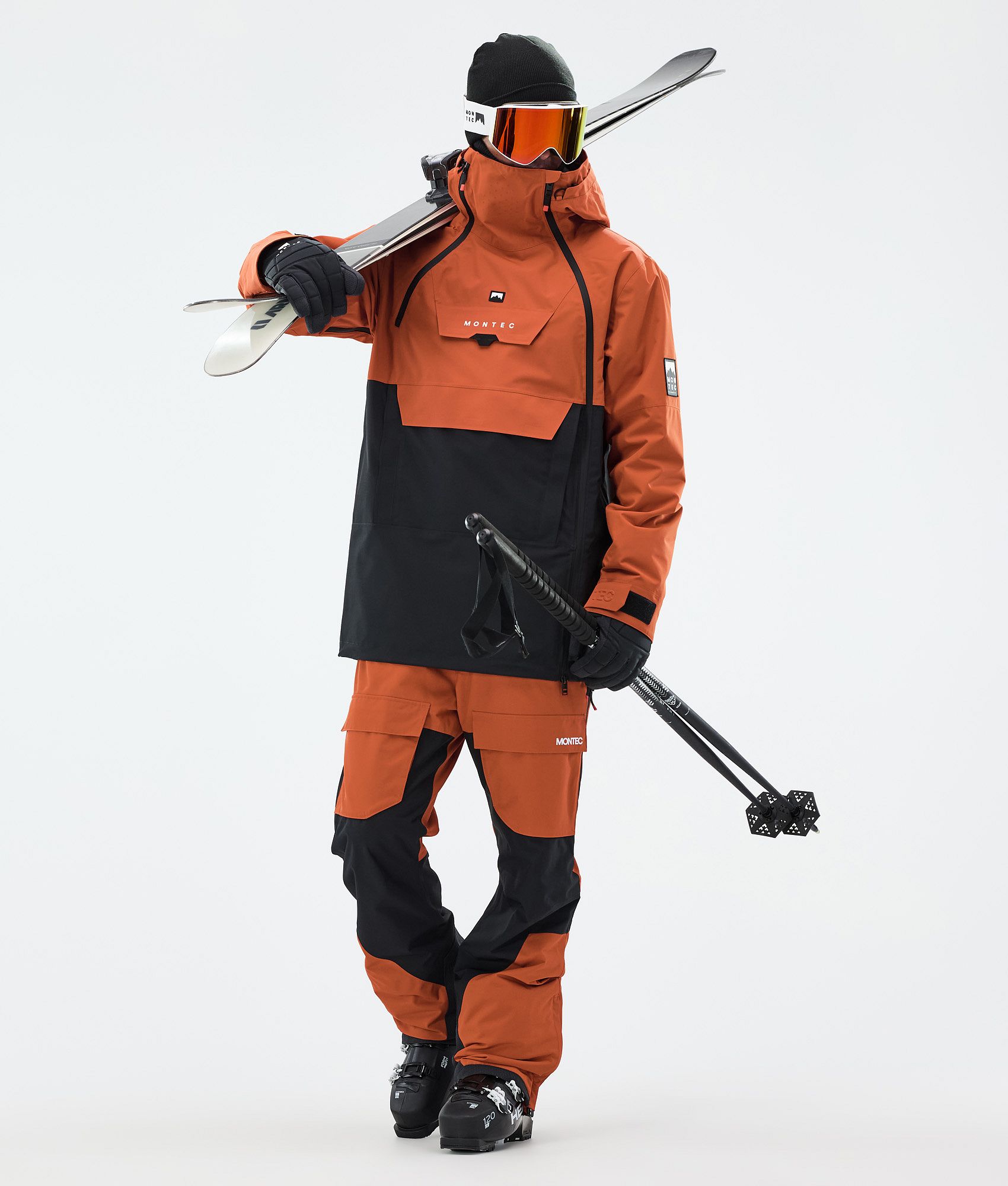 Montec Doom Ski Jacket Men Burned Orange/Black | Montecwear.com