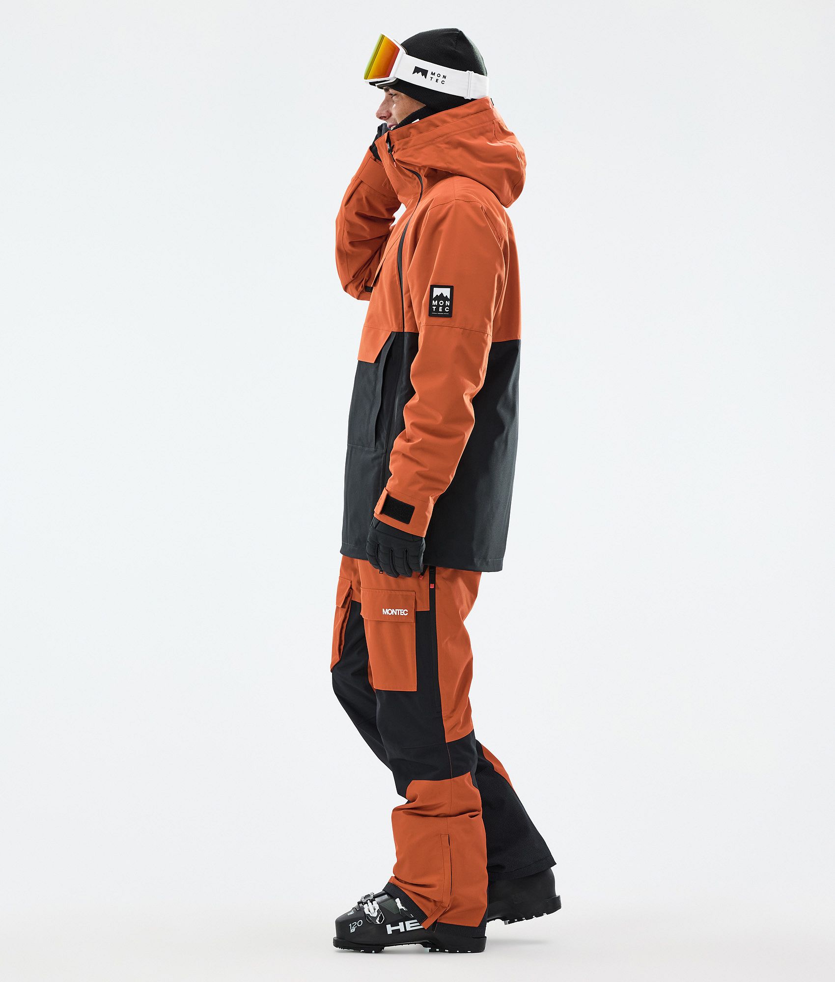 Montec Doom Ski Jacket Men Burned Orange/Black | Montecwear.com