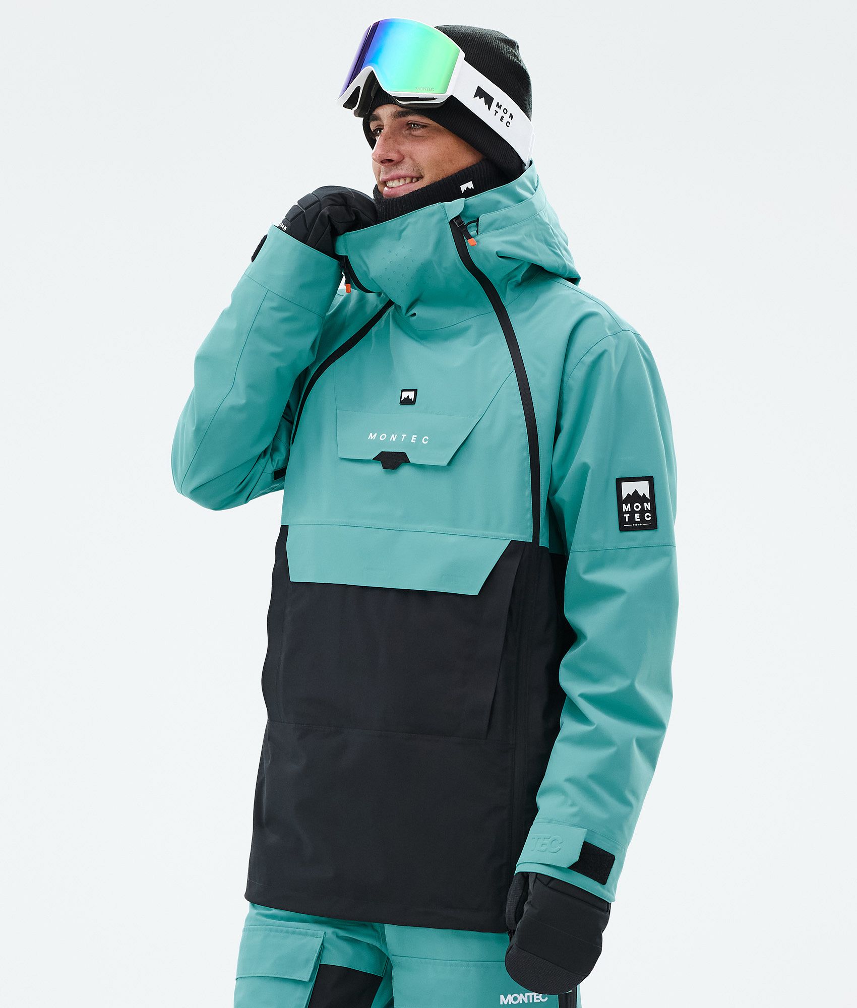 Montec Doom Ski Jacket Men Turquoise/Black | Montecwear.com