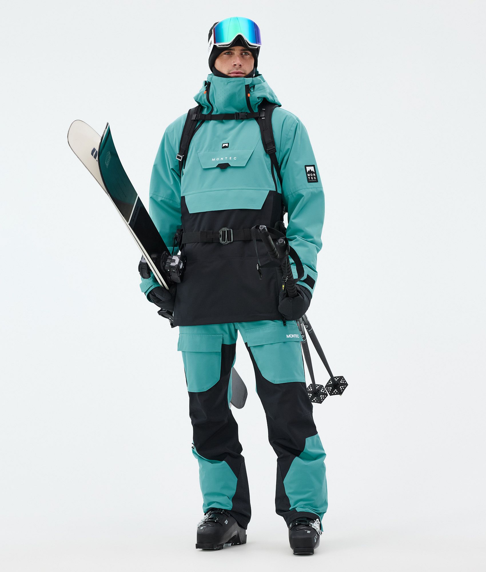Montec Doom Ski Jacket Men Turquoise/Black | Montecwear.com