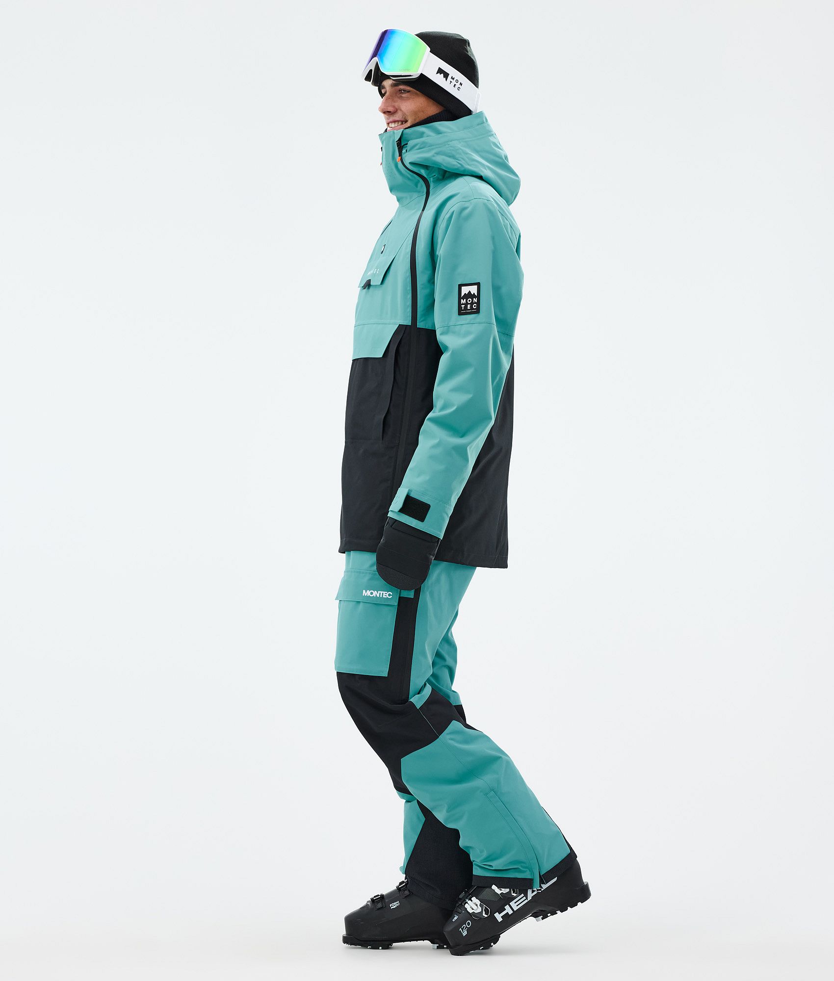 Montec Doom Ski Jacket Men Turquoise/Black | Montecwear.com