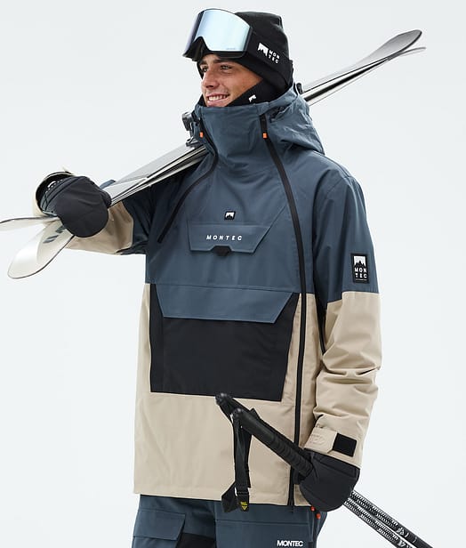 Doom Ski Jacket Men Metal Blue/Black/Sand