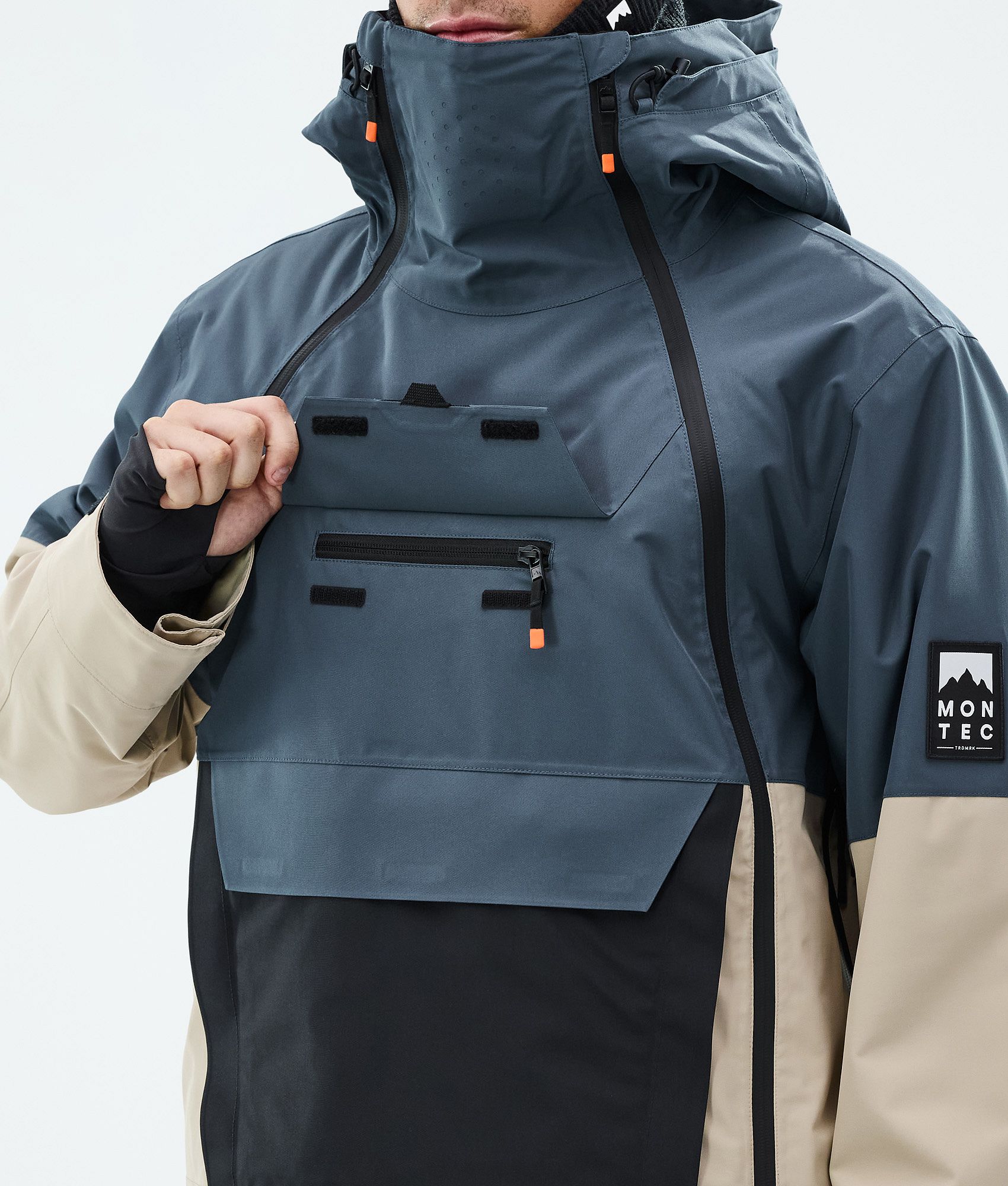 Montec Doom スノーボードジャケット メンズ Metal Blue/Black/Sand