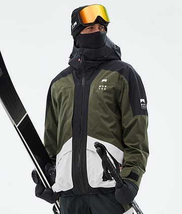 Morpheus Skijacke Herren Black/Olive Green/Light Grey