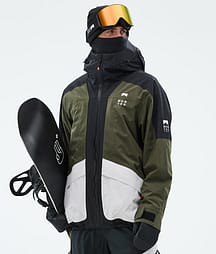 Montec Morpheus 25 Veste Snowboard Homme Black/Olive Green/Light Grey