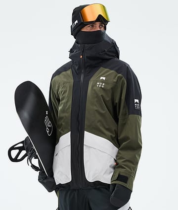 Morpheus Snowboard Jacket Men Black/Olive Green/Light Grey