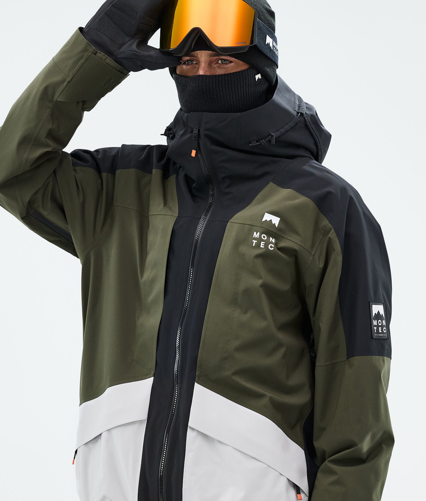Montec Morpheus スキージャケット メンズ Black/Olive Green/Light