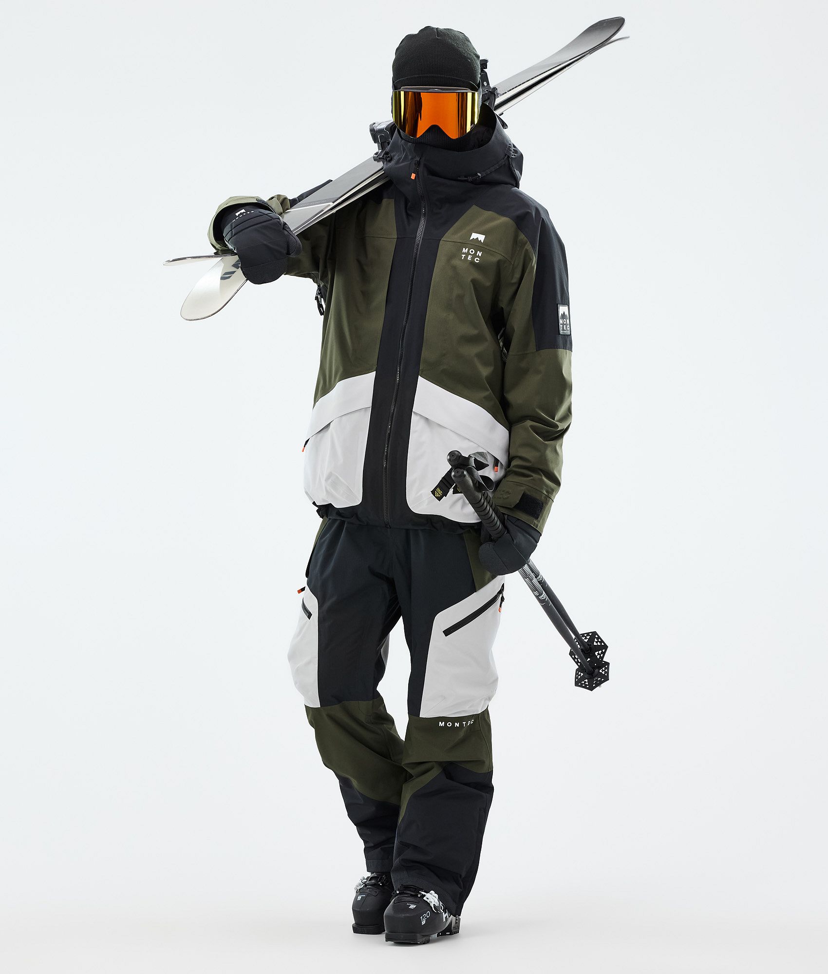 Montec Morpheus スキージャケット メンズ Black/Olive Green/Light